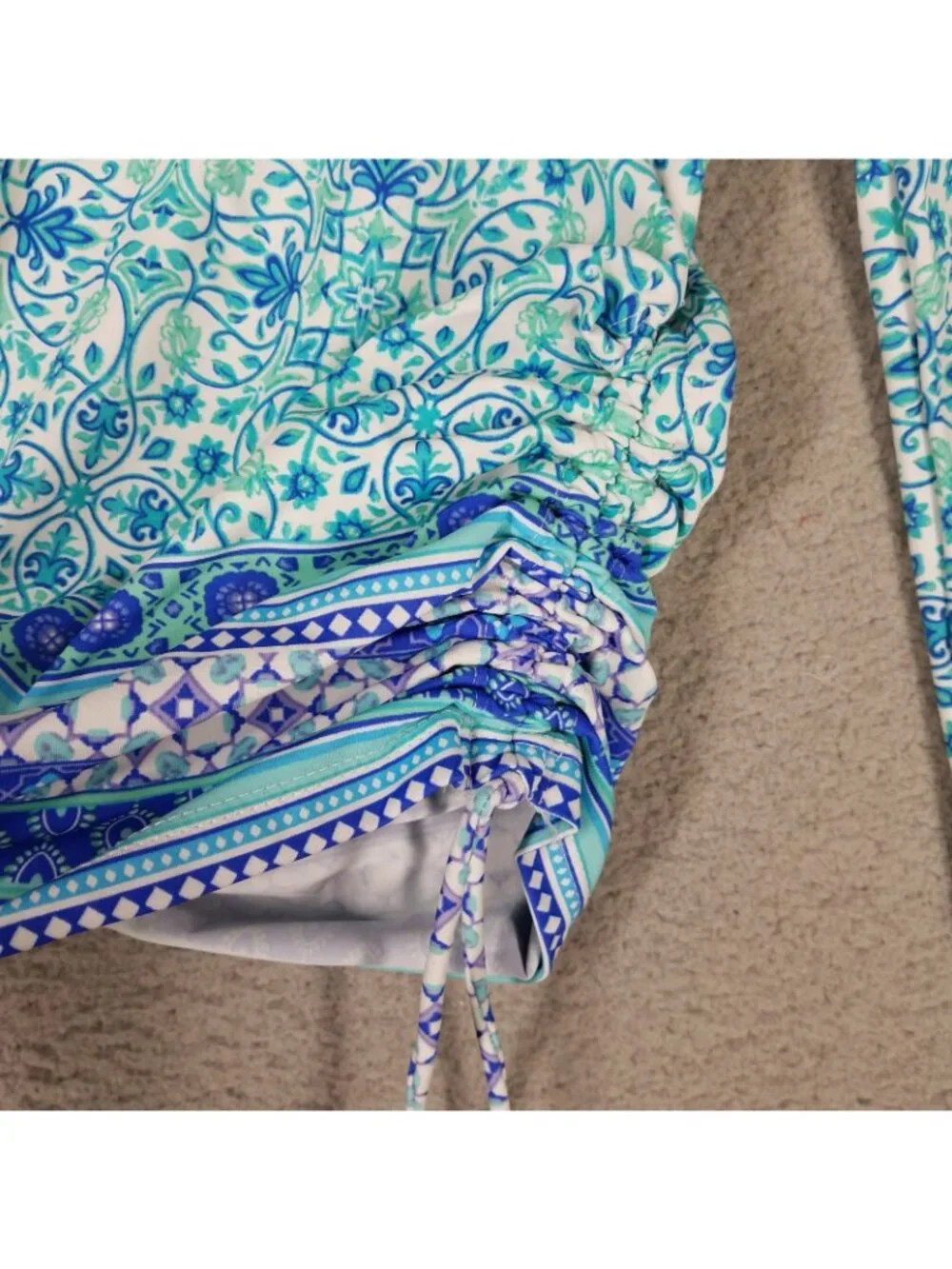 Cabana Life Rashgaurd Girl's Youth 14 Swim Paisley Floral Sun Protection Beach